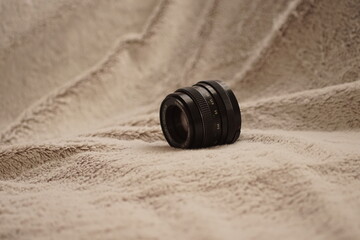 Vintage Lens 50mm 1.8 Close up shot isolated