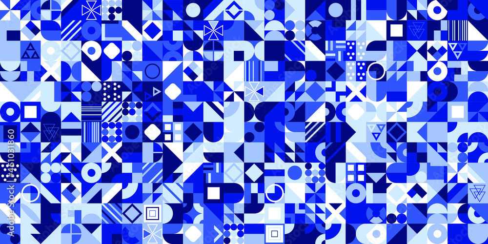 Poster retro pattern of different shapes. colorful vector mosaic backdrop. geometric hipster retro backgrou