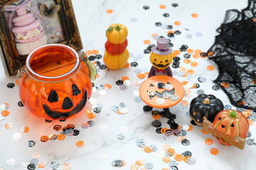 ハロウィンの飾りつけ