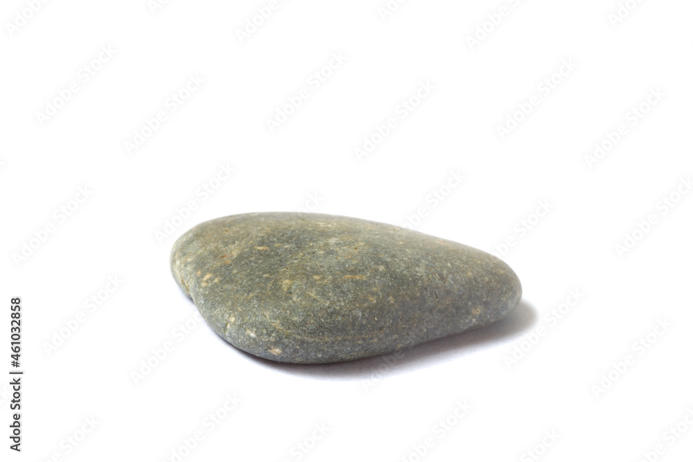 Poster pebble with shadow isolated on white background. sea pebbles