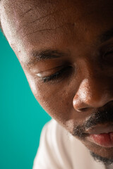 Close up portrait of african man posing