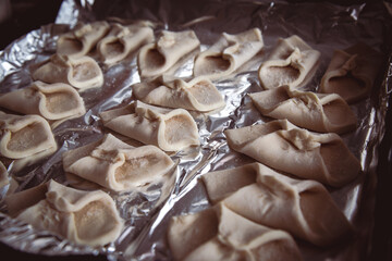 dough for puff pastry corners with sugar