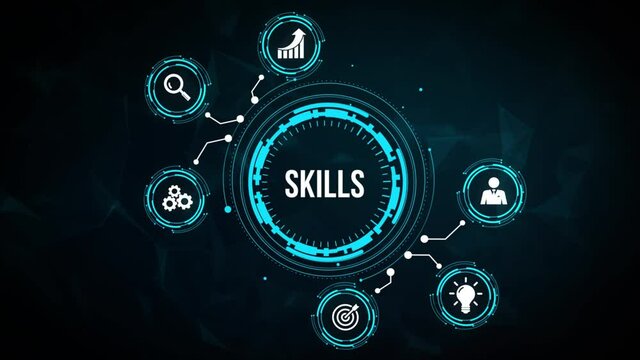 Internet, business, Technology and network concept.Coach motivation to skills improvement. Education concept. Training. Leadership skills. Human abilities