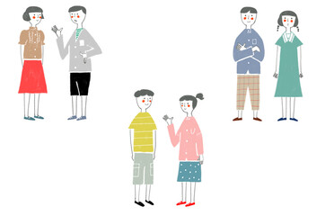 小学生の男の子と女の子