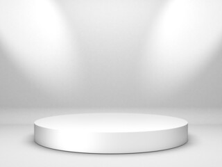 Abstract scene podium mockup. Award ceremony concept
