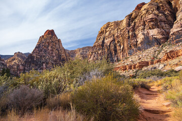 Hiking trail at Pine Creek Canyon Loop Trail, Nevada