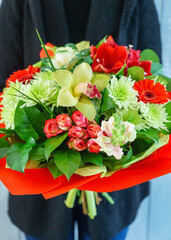 nice bouquet in the hands