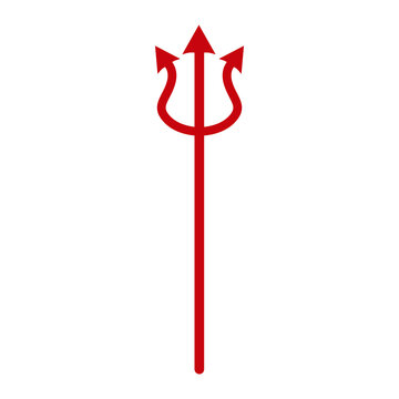 Trident devil icon vector. pitchfork illustration sign. hell symbol.
