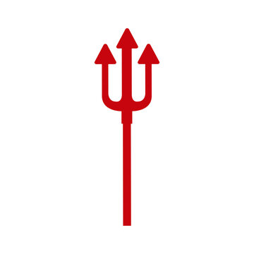 Trident devil icon vector. pitchfork illustration sign. hell symbol.