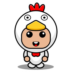 Fototapeta premium cute farm animal mascot costume cartoon character vector illustration