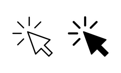 Click icons set. pointer arrow sign and symbol. cursor icon