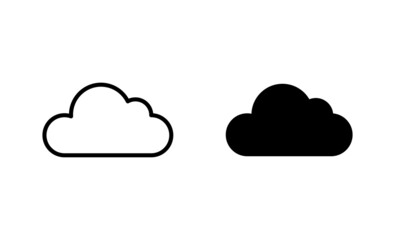 cloud icons set. cloud sign and symbol