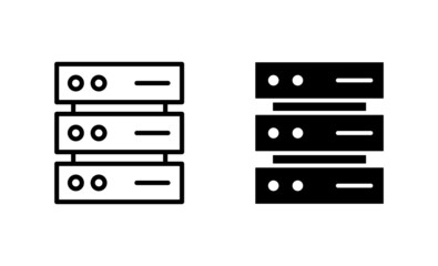 Database icons set. database sign and symbol