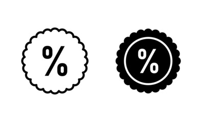 Discount icons set. Discount tag sign and symbol