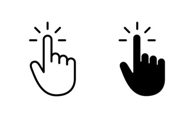 Hand cursor icons set. cursor sign and symbol. hand cursor icon clik