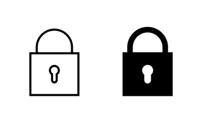 Lock icons set. Padlock sign and symbol. Encryption icon. Security symbol