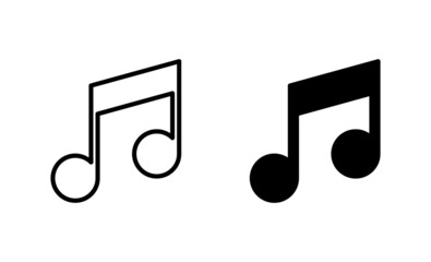 Music icons set. note music sign and symbol