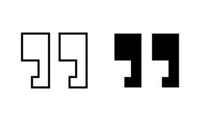 Obraz premium Quote icons set. Quotation mark sign and symbol