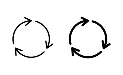 Recycle icons set. Recycling sign and symbol.