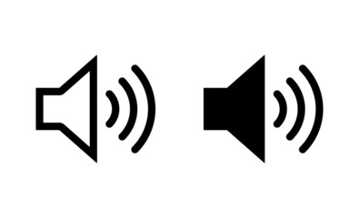 Speaker icons set. volume sign and symbol. loudspeaker icon. sound symbol
