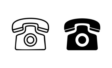 Telephone icons set. phone sign and symbol