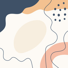Stylish modern template for design. Drawn by hand. Square vector illustration.