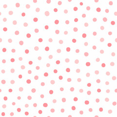 Eenvoudig naadloos patroon met verspreide kleine ronde vlekken. Schattig vectorillustratie.