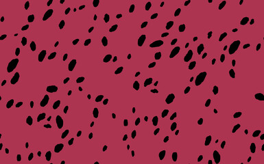 Abstract modern leopard seamless pattern. Animals trendy background. Red and black decorative vector stock illustration for print, card, postcard, fabric, textile. Modern ornament of stylized skin