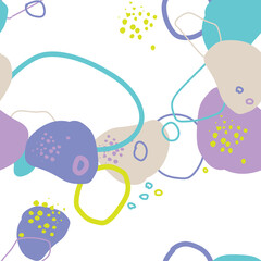 Abstract seamless pattern background with round shapes
