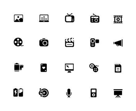 Multimedia Icon Set - 32px Solid