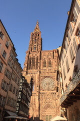 Straßburg; Münsterblick aus der Krämergass