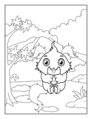 Monster Coloring Book Pages for Kids. Coloring book for children. Monsters.