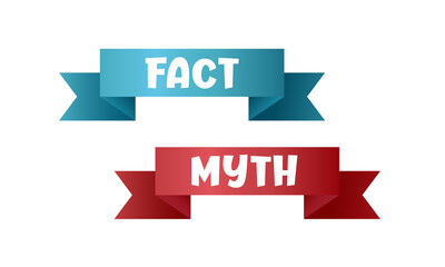 Myths and facts sign. Myths vs Facts header design. True or false facts bubble. Banner design for any purposes.