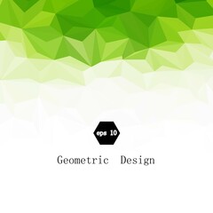 green triangles. polygonal style. modern design. eps 10