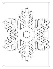 Coloring Book Pages for Kids. Coloring book for children. Christmas. Winter. Snowflakes.