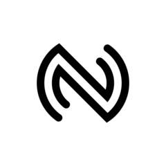 Initial letter monogram NN logo