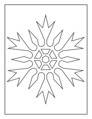 Coloring Book Pages for Kids. Coloring book for children. Christmas. Winter. Snowflakes.