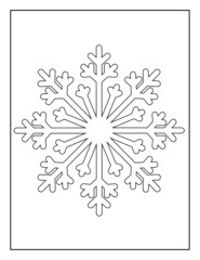 Coloring Book Pages for Kids. Coloring book for children. Christmas. Winter. Snowflakes.