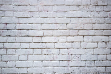 White painted brick wall texture