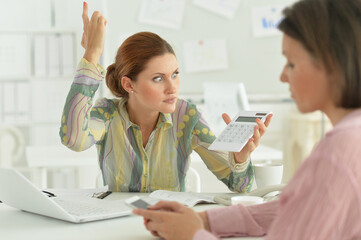 Portrait of young businesswomen working in modern office