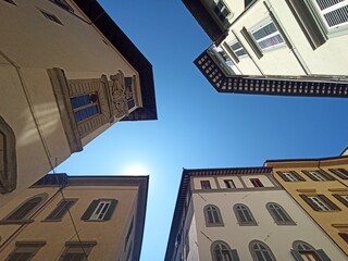 Italia, Toscana, la città di Firenze. Tetti e cileoazzurro.