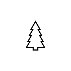 Christmas Tree Silhouette, Christmas Tree, Tree Background, Isolated Tree Vector Icon Illustration EPS 10