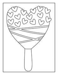 Coloring Book Pages for Kids. Coloring book for children. Ice Creams