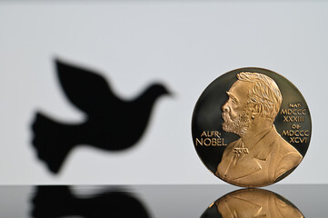 Prix Nobel Alfred sciences paix litterature physique chimie medecine economie - obrazy, fototapety, plakaty