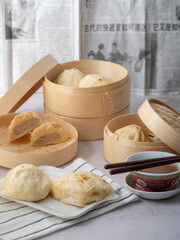 stuffed steamed bun ready to eat