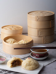 stuffed steamed bun ready to eat