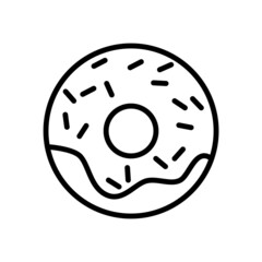 Donut icon vector illustration for design on a white background