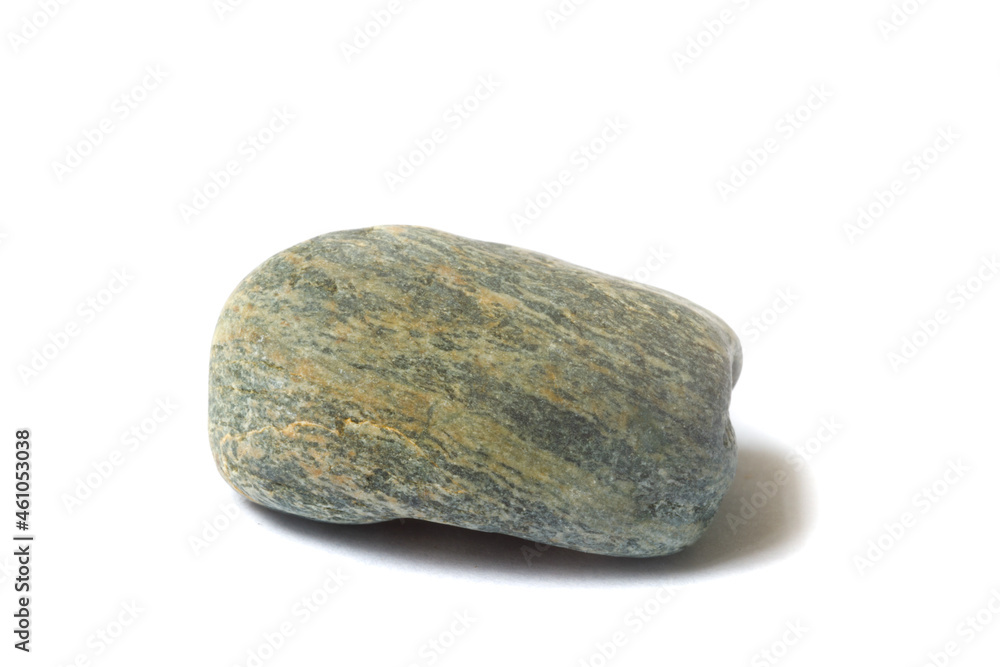 Poster pebble with shadow isolated on white background. sea pebbles
