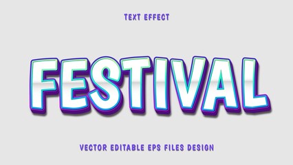 Modern Colorful Word Festival Editable Text Effect Design Template
