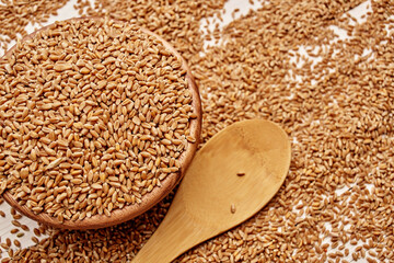 wooden table healthy breakfast close-up